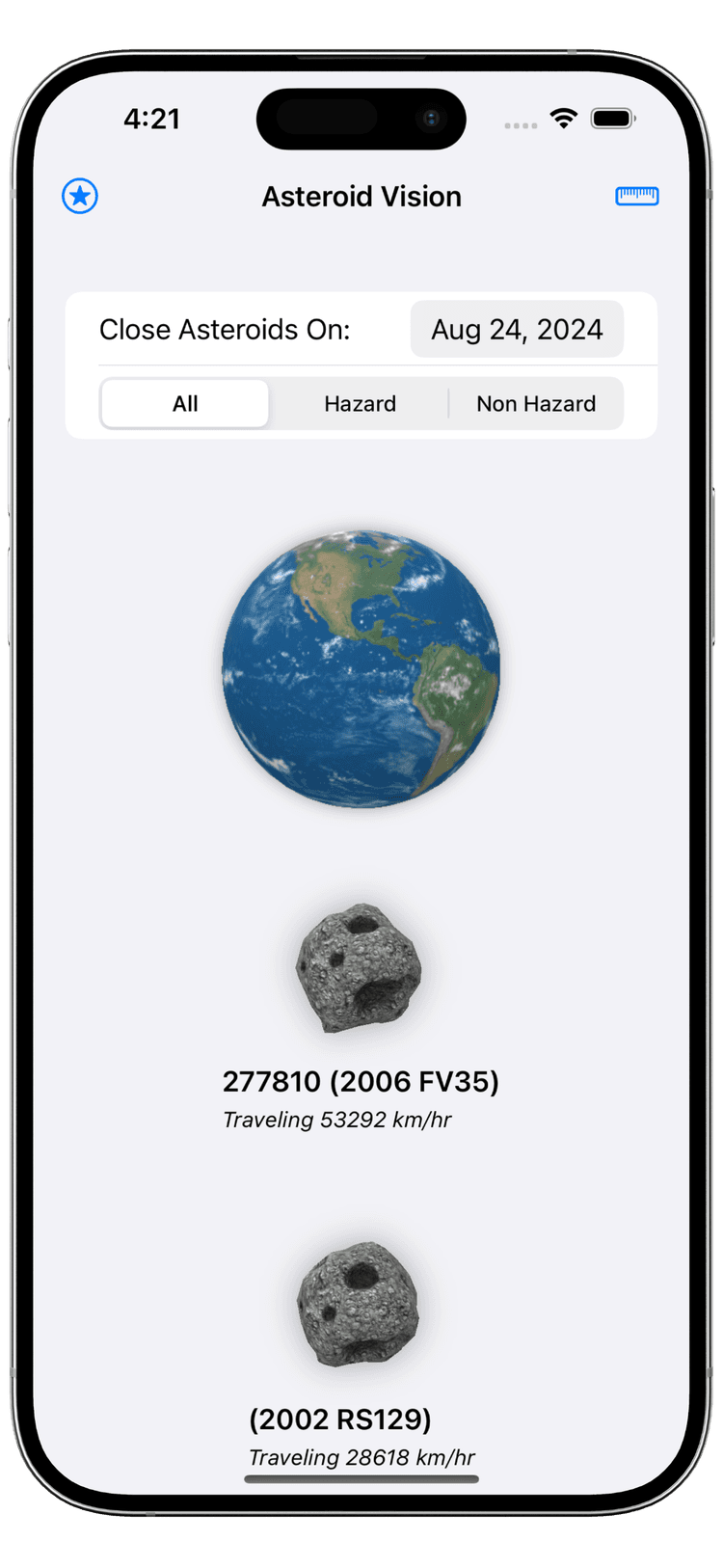 Browse Hazardous Asteroids